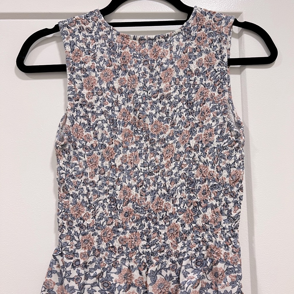 Sim & Sam Ruched Floral Print Tank Top - Picture 2 of 2